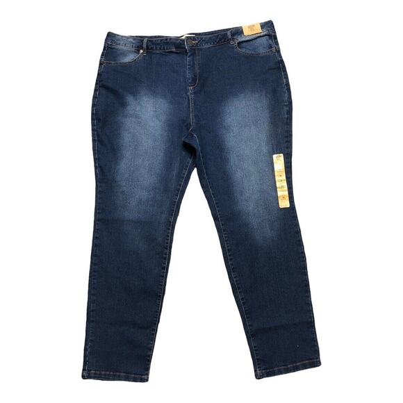 Blue Route 66 Womens Size 36" Denim Stretch Jeans Slim Fit Skinny Stretchy NWT - Picture 1 of 11